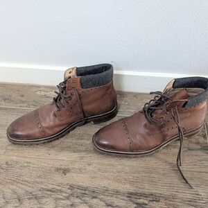 Warfield & Grand Chestnut Leather Men's Boots